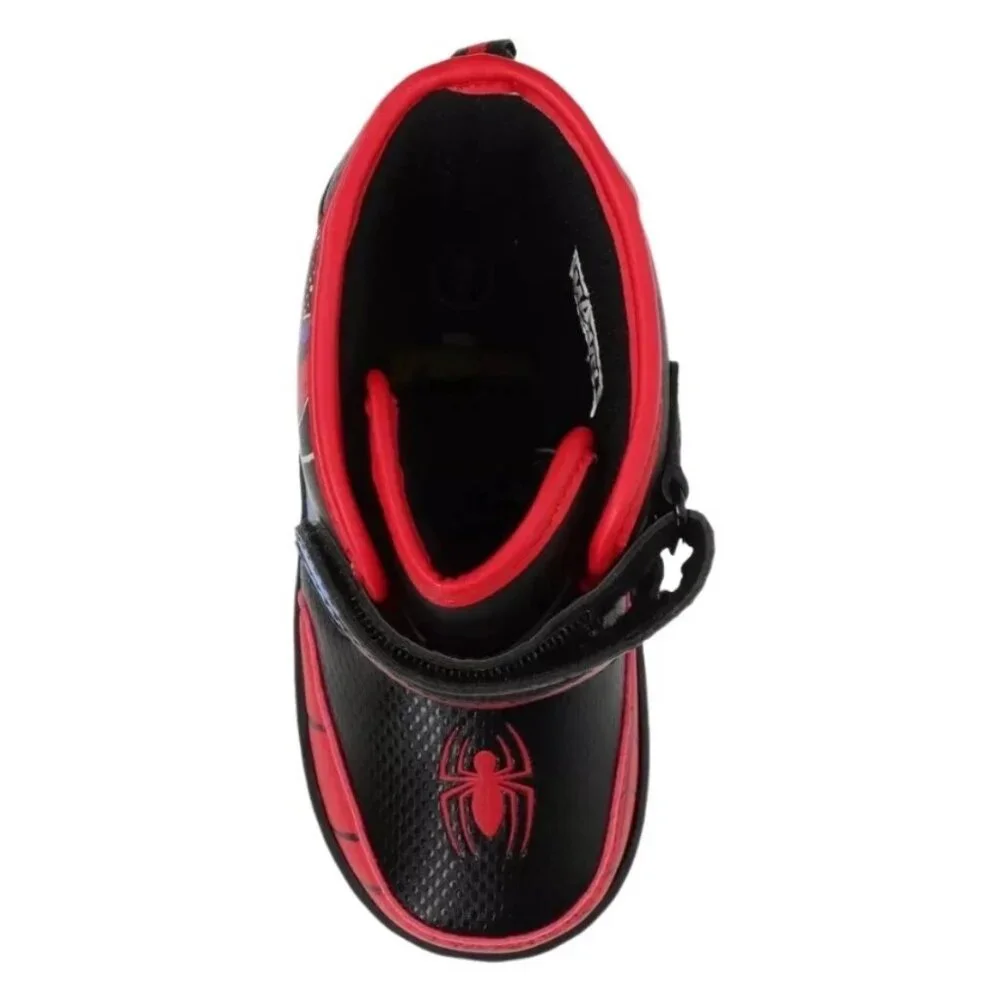 Marvel SPIDER-MAN Toddler's 8 Black & Red Waterproof Insulated Snow Lights Boots